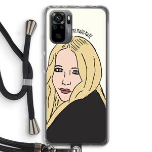 CaseCompany Mary Kate: Xiaomi Redmi Note 10 Pro Transparant Hoesje met koord
