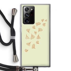 CaseCompany Falling Leaves: Samsung Galaxy Note 20 Ultra / Note 20 Ultra 5G Transparant Hoesje met koord