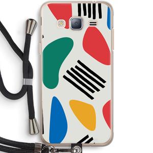 CaseCompany Illustratieve pop 1: Samsung Galaxy J3 (2016) Transparant Hoesje met koord