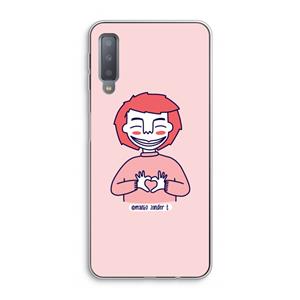 CaseCompany Hartje: Samsung Galaxy A7 (2018) Transparant Hoesje