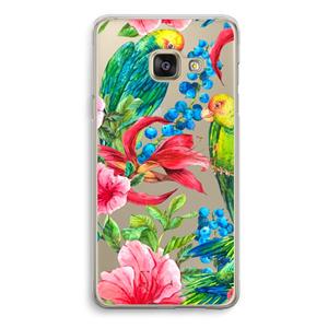 CaseCompany Papegaaien: Samsung Galaxy A3 (2016) Transparant Hoesje