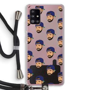 CaseCompany Drake Away: Samsung Galaxy A51 5G Transparant Hoesje met koord