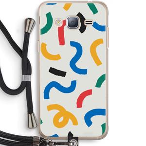 CaseCompany Illustratieve pop 2: Samsung Galaxy J3 (2016) Transparant Hoesje met koord