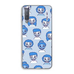 CaseCompany Gezichtjes: Samsung Galaxy A7 (2018) Transparant Hoesje