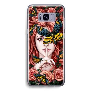 CaseCompany Lady Moth: Samsung Galaxy S8 Transparant Hoesje