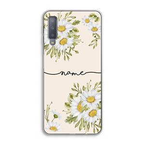 CaseCompany Daisies: Samsung Galaxy A7 (2018) Transparant Hoesje