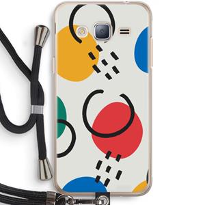 CaseCompany Illustratieve pop 3: Samsung Galaxy J3 (2016) Transparant Hoesje met koord