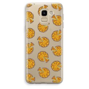 CaseCompany You Had Me At Pizza: Samsung Galaxy J6 (2018) Transparant Hoesje