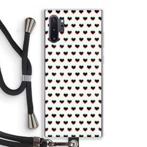 CaseCompany Hartjes: Samsung Galaxy Note 10 Plus Transparant Hoesje met koord