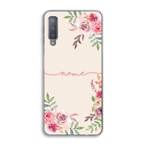 CaseCompany Rozen: Samsung Galaxy A7 (2018) Transparant Hoesje