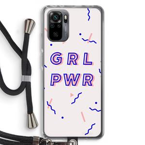 CaseCompany GRL PWR: Xiaomi Redmi Note 10 Pro Transparant Hoesje met koord