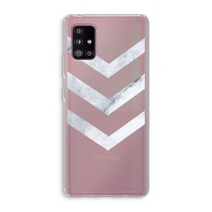 CaseCompany Marmeren pijlen: Samsung Galaxy A51 5G Transparant Hoesje