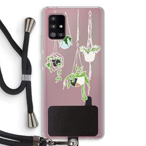 CaseCompany Hang In There: Samsung Galaxy A51 5G Transparant Hoesje met koord