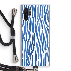 CaseCompany Blauwe nerven: Samsung Galaxy Note 10 Plus Transparant Hoesje met koord