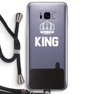 CaseCompany King zwart: Samsung Galaxy S8 Plus Transparant Hoesje met koord