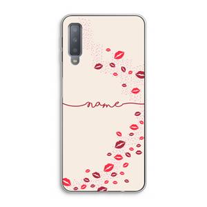 CaseCompany Kusjes: Samsung Galaxy A7 (2018) Transparant Hoesje