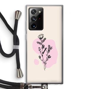 CaseCompany Roses are red: Samsung Galaxy Note 20 Ultra / Note 20 Ultra 5G Transparant Hoesje met koord