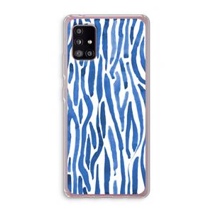 CaseCompany Blauwe nerven: Samsung Galaxy A51 5G Transparant Hoesje