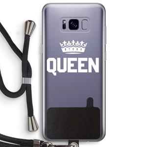 CaseCompany Queen zwart: Samsung Galaxy S8 Plus Transparant Hoesje met koord
