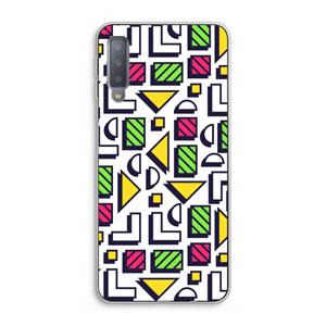 CaseCompany 8-bit N°4: Samsung Galaxy A7 (2018) Transparant Hoesje