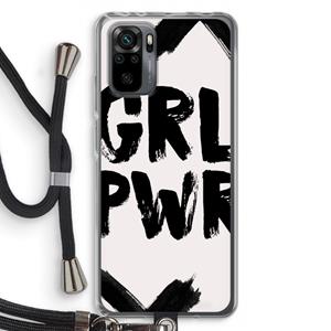 CaseCompany Girl Power #2: Xiaomi Redmi Note 10 Pro Transparant Hoesje met koord