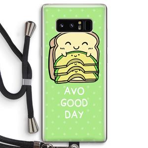 CaseCompany Avo Good Day: Samsung Galaxy Note 8 Transparant Hoesje met koord