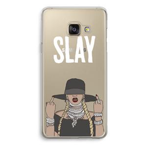 CaseCompany Slay All Day: Samsung Galaxy A3 (2016) Transparant Hoesje