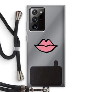 CaseCompany Kusje: Samsung Galaxy Note 20 Ultra / Note 20 Ultra 5G Transparant Hoesje met koord