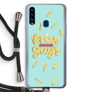 CaseCompany Always fries: Samsung Galaxy A20s Transparant Hoesje met koord