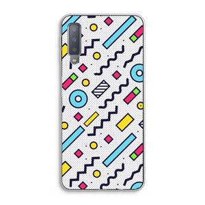 CaseCompany 8-bit N°8: Samsung Galaxy A7 (2018) Transparant Hoesje