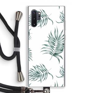 CaseCompany Simple leaves: Samsung Galaxy Note 10 Plus Transparant Hoesje met koord