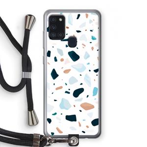 CaseCompany Terrazzo N°13: Samsung Galaxy A21s Transparant Hoesje met koord