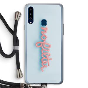 CaseCompany nofilter: Samsung Galaxy A20s Transparant Hoesje met koord