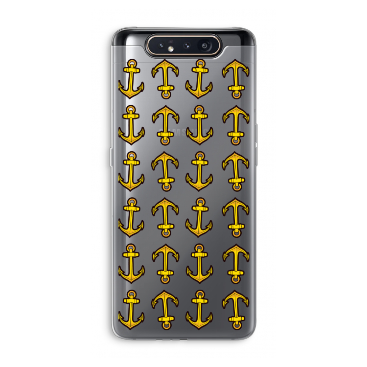 CaseCompany Musketon Anchor: Samsung Galaxy A80 Transparant Hoesje
