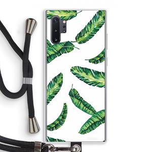 CaseCompany Lange bladeren: Samsung Galaxy Note 10 Plus Transparant Hoesje met koord