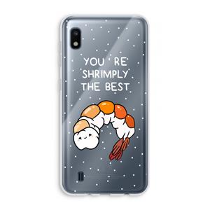 CaseCompany You're Shrimply The Best: Samsung Galaxy A10 Transparant Hoesje
