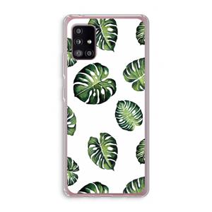 CaseCompany Tropische bladeren: Samsung Galaxy A51 5G Transparant Hoesje
