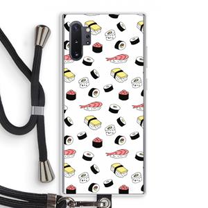 CaseCompany Sushi time: Samsung Galaxy Note 10 Plus Transparant Hoesje met koord