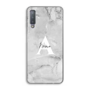 CaseCompany Ivory Marble: Samsung Galaxy A7 (2018) Transparant Hoesje