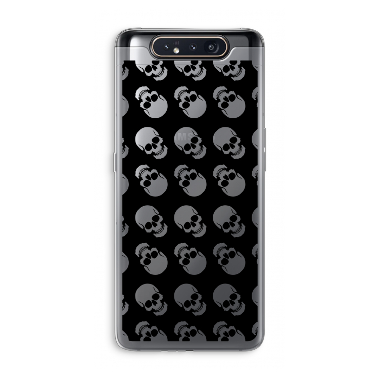 CaseCompany Musketon Skulls: Samsung Galaxy A80 Transparant Hoesje