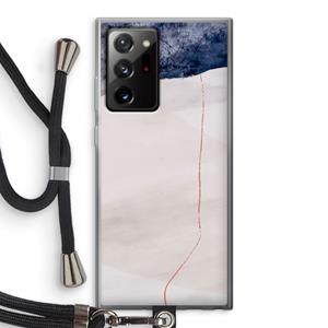 CaseCompany Stone White: Samsung Galaxy Note 20 Ultra / Note 20 Ultra 5G Transparant Hoesje met koord