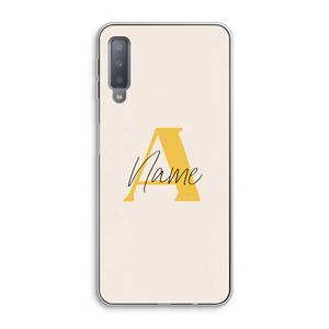 CaseCompany Amber Script: Samsung Galaxy A7 (2018) Transparant Hoesje