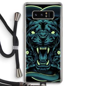 CaseCompany Cougar and Vipers: Samsung Galaxy Note 8 Transparant Hoesje met koord