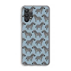 CaseCompany Zebra: Samsung Galaxy A32 5G Transparant Hoesje