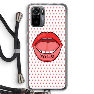 CaseCompany Yolo Denise: Xiaomi Redmi Note 10 Pro Transparant Hoesje met koord