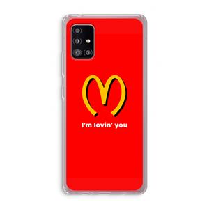 CaseCompany I'm lovin' you: Samsung Galaxy A51 5G Transparant Hoesje