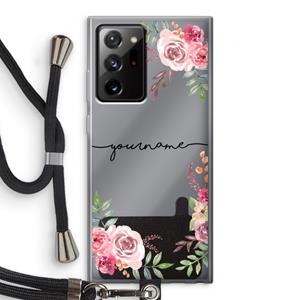 CaseCompany Rozen: Samsung Galaxy Note 20 Ultra / Note 20 Ultra 5G Transparant Hoesje met koord