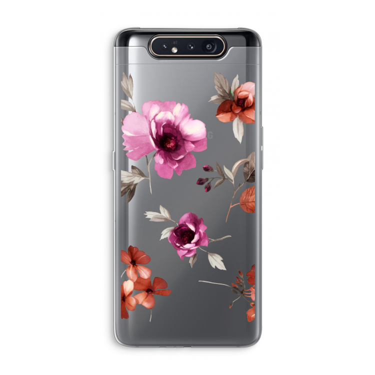 CaseCompany Geschilderde bloemen: Samsung Galaxy A80 Transparant Hoesje