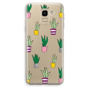 CaseCompany Sanseveria: Samsung Galaxy J6 (2018) Transparant Hoesje