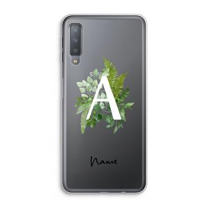 CaseCompany Green Brush: Samsung Galaxy A7 (2018) Transparant Hoesje